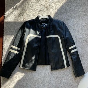 Black leather jacket
